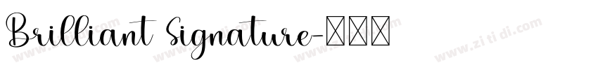 Brilliant Signature字体转换